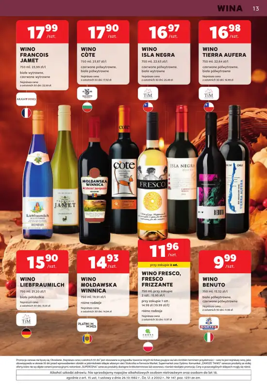 Stokrotka - gazetka promocyjna W dobrym smaku od czwartku 03.09 do środy 30.09 - strona 13