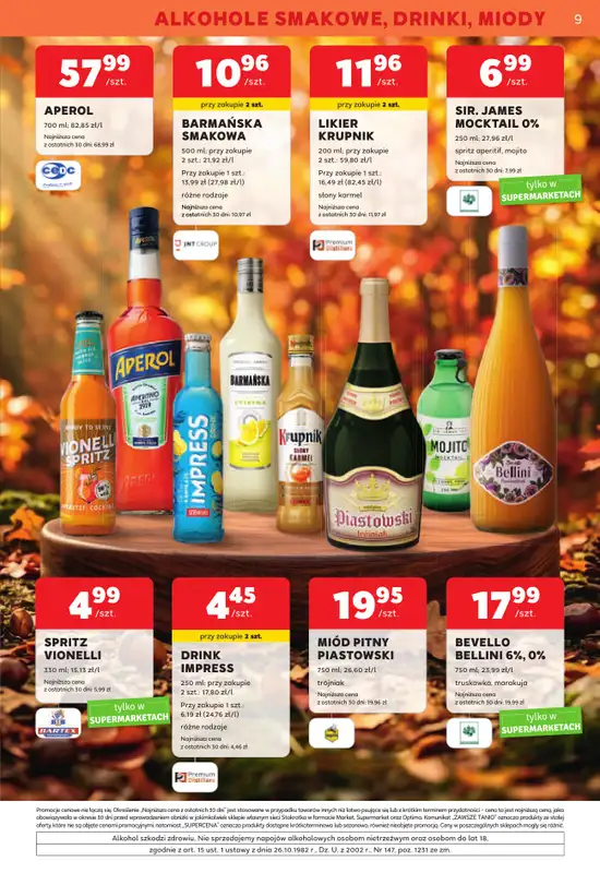 Stokrotka - gazetka promocyjna W dobrym smaku od czwartku 03.09 do środy 30.09 - strona 9