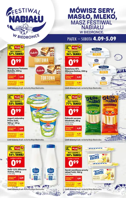 Biedronka - gazetka promocyjna Festiwal nabiału  