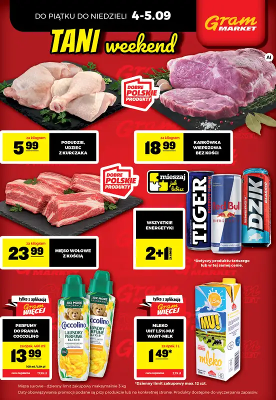 Gram Market - gazetka promocyjna Cały tydzień niskie ceny od piątku 04.09 do środy 09.09 - strona 2