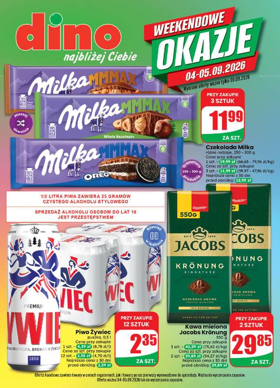 Dino - gazetka promocyjna Weekendowe okazje od piątku 04.09 do soboty 05.09