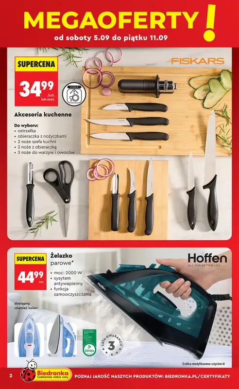Biedronka - gazetka promocyjna Hity i inspiracje, od 05.09 od soboty 05.09 do soboty 19.09 - strona 2