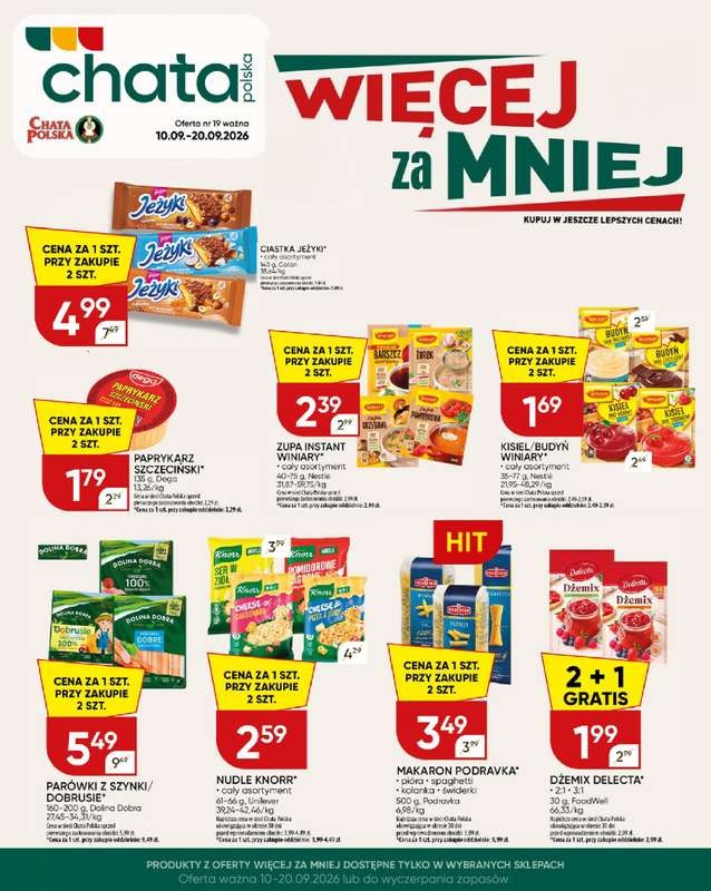 Chata Polska - gazetka promocyjna Więcej za mniej 10-20.09  do niedzieli 20.09
