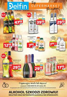 Delfin - gazetka promocyjna Ulotka alkoholowa  do niedzieli 20.09