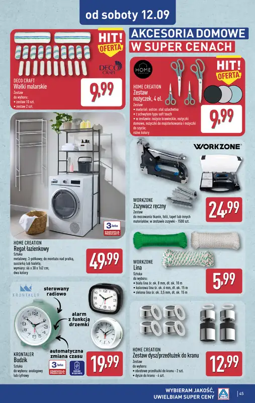 Aldi - gazetka promocyjna Pełny katalog! od poniedziałku 07.09 do soboty 12.09 - strona 45