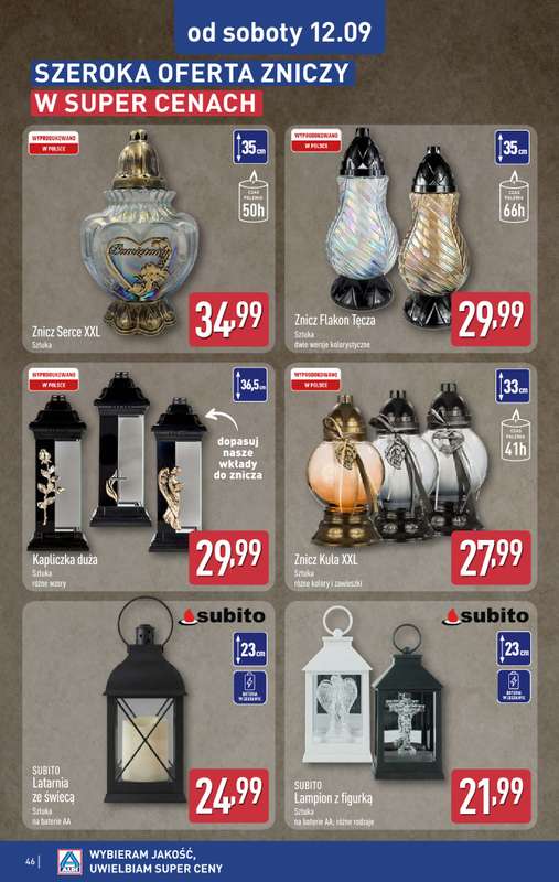 Aldi - gazetka promocyjna Pełny katalog! od poniedziałku 07.09 do soboty 12.09 - strona 46