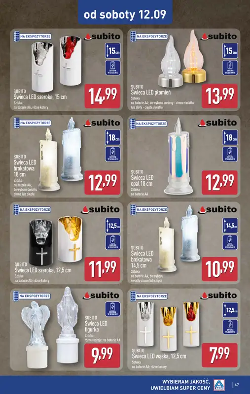 Aldi - gazetka promocyjna Pełny katalog! od poniedziałku 07.09 do soboty 12.09 - strona 47