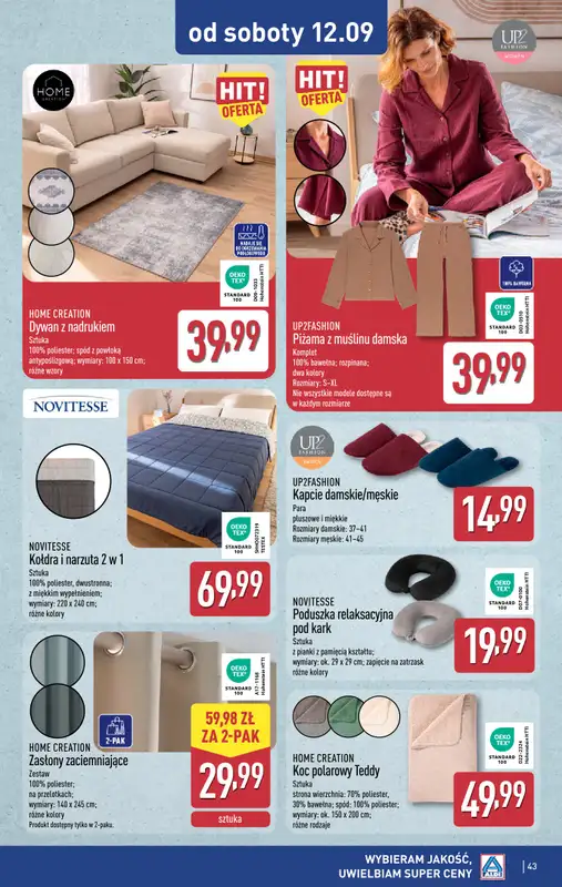 Aldi - gazetka promocyjna Pełny katalog! od poniedziałku 07.09 do soboty 12.09 - strona 43
