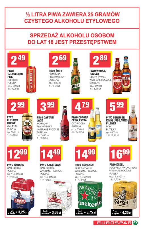 SPAR - gazetka promocyjna Gazetka Eurospar od środy 09.09 do niedzieli 20.09 - strona 15