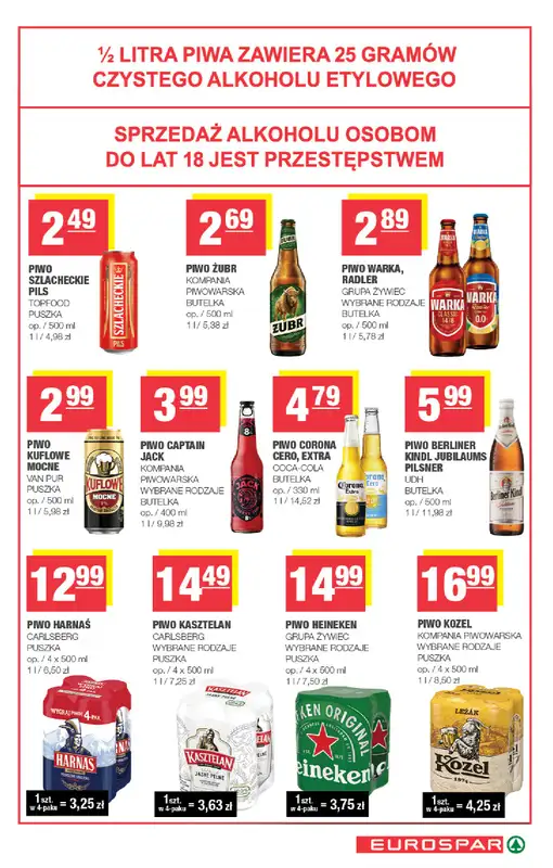 SPAR - gazetka promocyjna Gazetka Eurospar od środy 09.09 do niedzieli 20.09 - strona 15