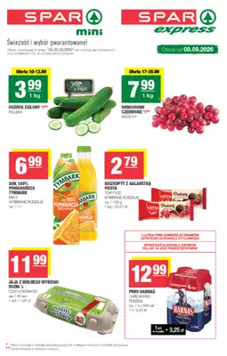 SPAR - gazetka promocyjna Gazetka Spar Mini od środy 09.09 do niedzieli 20.09