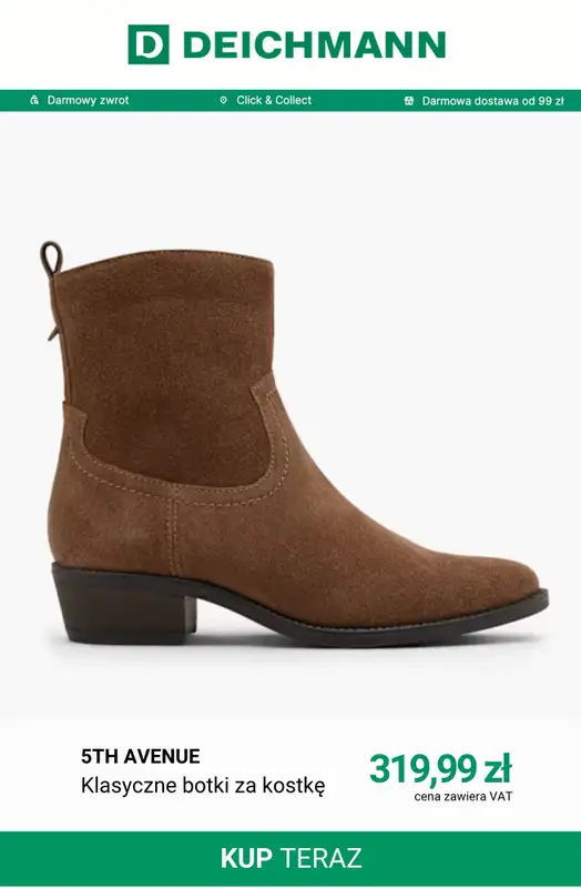 Deichmann - gazetka promocyjna Botki na obcasie od soboty 05.09  - strona 8