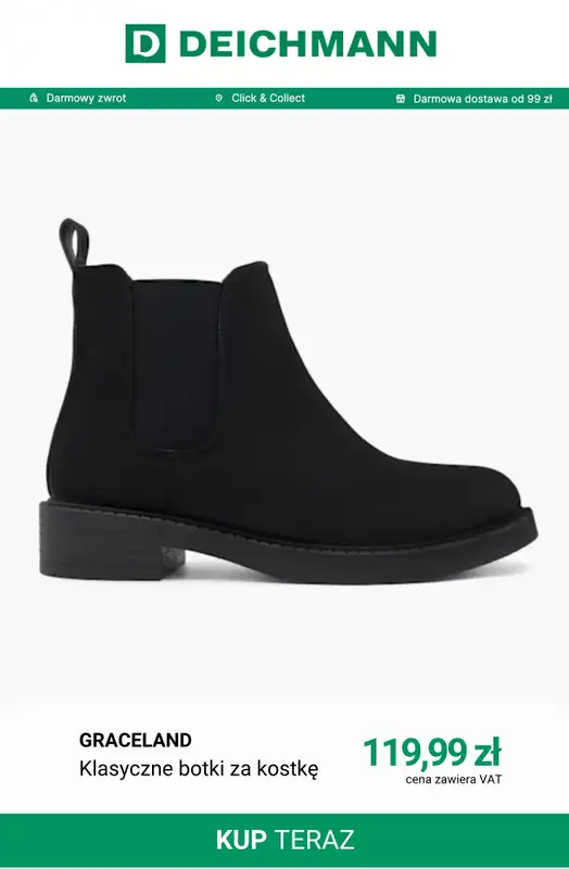 Deichmann - gazetka promocyjna Botki na obcasie od soboty 05.09  - strona 12
