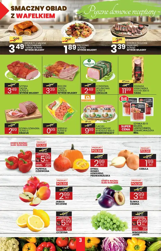 Wafelek - gazetka promocyjna Gazetka od poniedziałku 07.09 do soboty 19.09 - strona 3