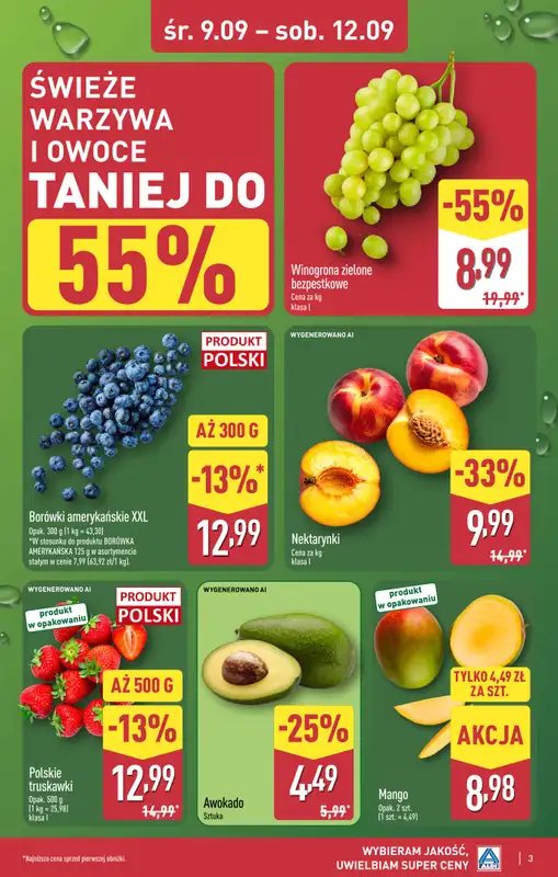Aldi - gazetka promocyjna Toruń, ul. Gen. K. Kniaziewicza 40, WIELKIE OTWARCIE już w ŚRODĘ 9.09! od środy 09.09 do soboty 12.09 - strona 3