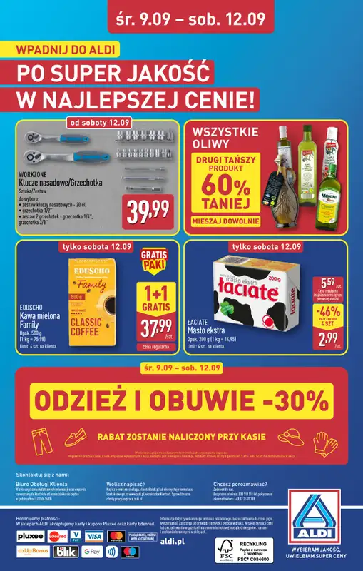 Aldi - gazetka promocyjna Toruń, ul. Gen. K. Kniaziewicza 40, WIELKIE OTWARCIE już w ŚRODĘ 9.09! od środy 09.09 do soboty 12.09 - strona 32