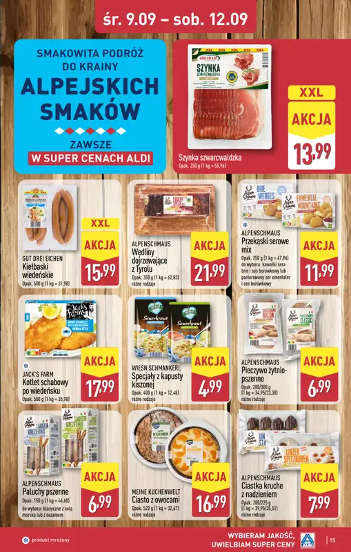 Aldi - gazetka promocyjna Toruń, ul. Gen. K. Kniaziewicza 40, WIELKIE OTWARCIE już w ŚRODĘ 9.09! od środy 09.09 do soboty 12.09 - strona 15
