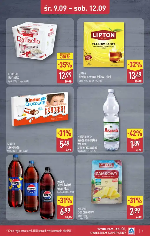 Aldi - gazetka promocyjna Toruń, ul. Gen. K. Kniaziewicza 40, WIELKIE OTWARCIE już w ŚRODĘ 9.09! od środy 09.09 do soboty 12.09 - strona 5