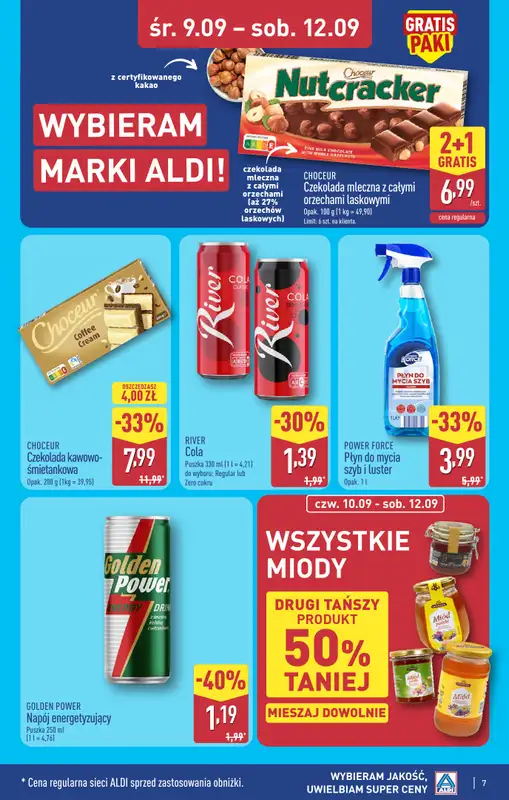 Aldi - gazetka promocyjna Toruń, ul. Gen. K. Kniaziewicza 40, WIELKIE OTWARCIE już w ŚRODĘ 9.09! od środy 09.09 do soboty 12.09 - strona 7
