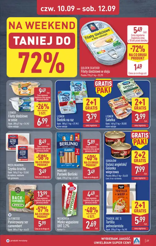 Aldi - gazetka promocyjna Toruń, ul. Gen. K. Kniaziewicza 40, WIELKIE OTWARCIE już w ŚRODĘ 9.09! od środy 09.09 do soboty 12.09 - strona 27