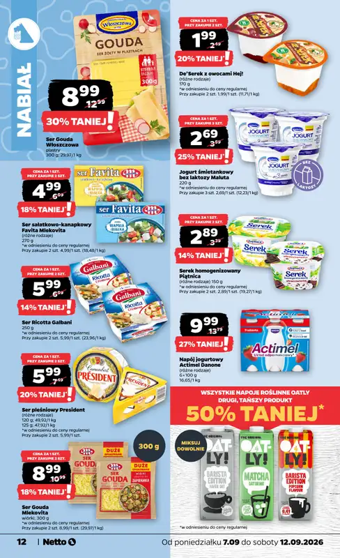 Netto - gazetka promocyjna Gazetka Spożywcza od poniedziałku 07.09 do soboty 12.09 - strona 12