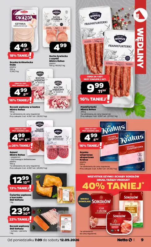 Netto - gazetka promocyjna Gazetka Spożywcza od poniedziałku 07.09 do soboty 12.09 - strona 9