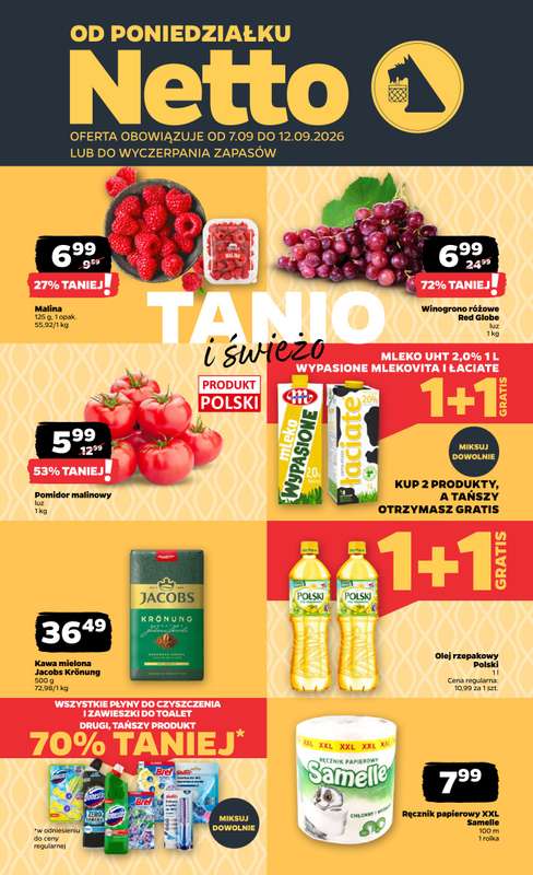 Netto - gazetka promocyjna Gazetka Spożywcza od poniedziałku 07.09 do soboty 12.09