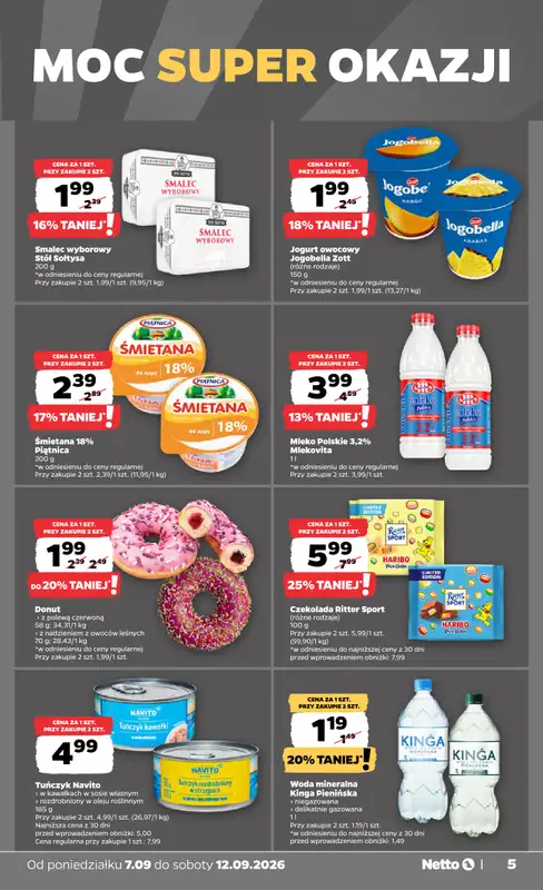 Netto - gazetka promocyjna Gazetka Spożywcza od poniedziałku 07.09 do soboty 12.09 - strona 5