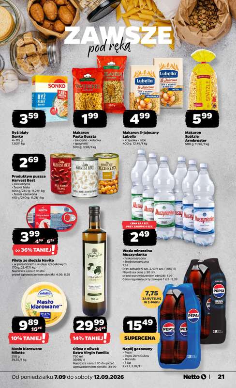 Netto - gazetka promocyjna Gazetka Spożywcza od poniedziałku 07.09 do soboty 12.09 - strona 21