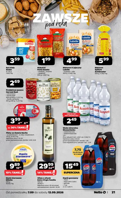 Netto - gazetka promocyjna Gazetka Spożywcza od poniedziałku 07.09 do soboty 12.09 - strona 21
