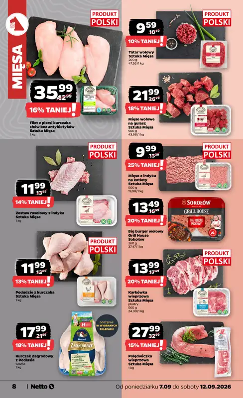 Netto - gazetka promocyjna Gazetka Spożywcza od poniedziałku 07.09 do soboty 12.09 - strona 8