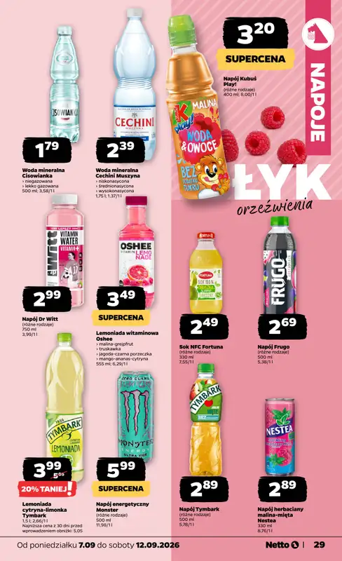 Netto - gazetka promocyjna Gazetka Spożywcza od poniedziałku 07.09 do soboty 12.09 - strona 29