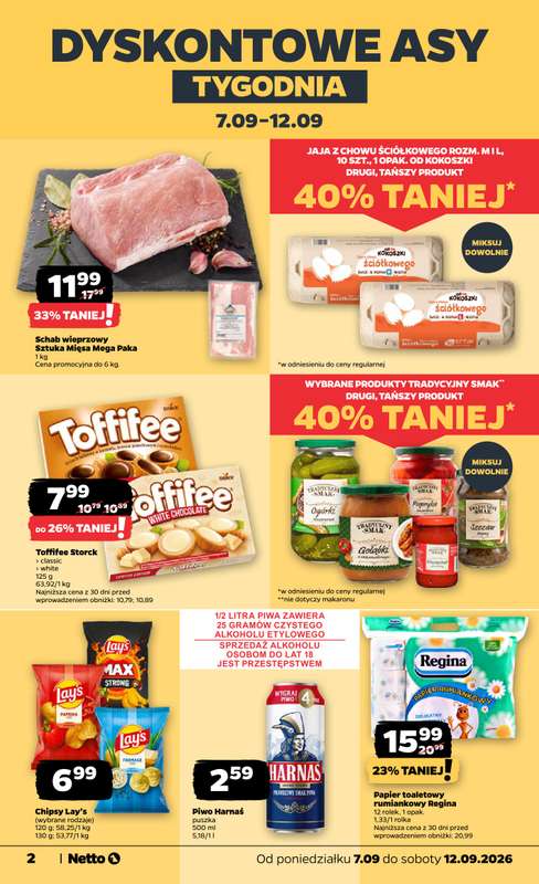 Netto - gazetka promocyjna Gazetka Spożywcza od poniedziałku 07.09 do soboty 12.09 - strona 2