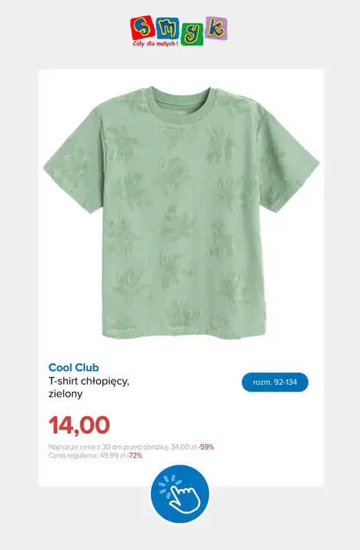 Smyk - gazetka promocyjna Ubrania i buty: -50% na drugi tańszy produkt od piątku 04.09 do soboty 05.09 - strona 9