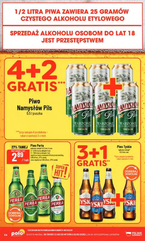 POLOmarket - gazetka promocyjna Gazetka od środy 02.09 do wtorku 08.09 - strona 54