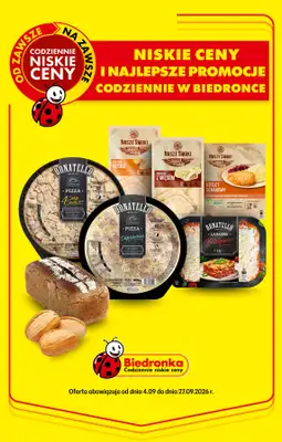 Biedronka - gazetka promocyjna Niskie ceny i najlepsze promocje od piątku 04.09 do niedzieli 27.09