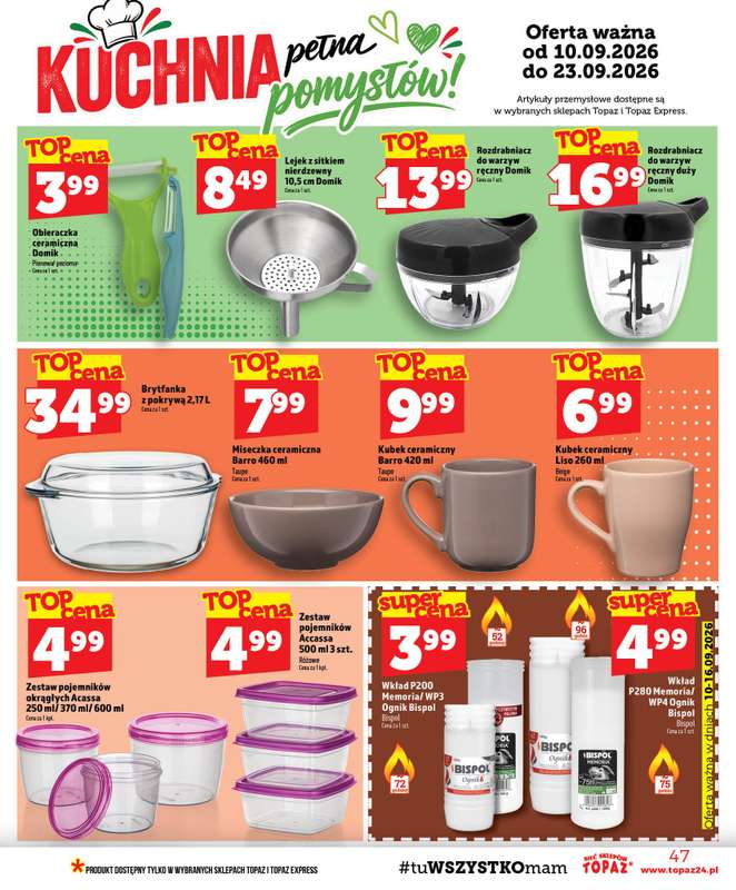 TOPAZ - gazetka promocyjna Gazetka od czwartku 10.09 do środy 16.09 - strona 47