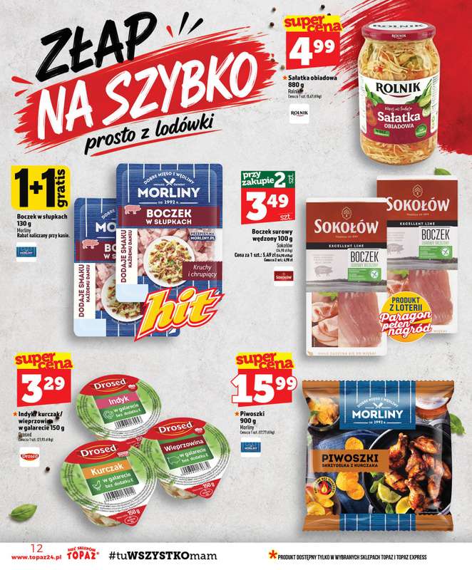 TOPAZ - gazetka promocyjna Gazetka od czwartku 10.09 do środy 16.09 - strona 12
