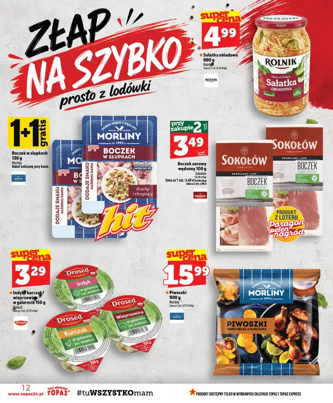 TOPAZ - gazetka promocyjna Gazetka od czwartku 10.09 do środy 16.09 - strona 12