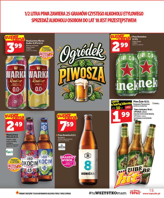 TOPAZ - gazetka promocyjna Gazetka od czwartku 10.09 do środy 16.09 - strona 15