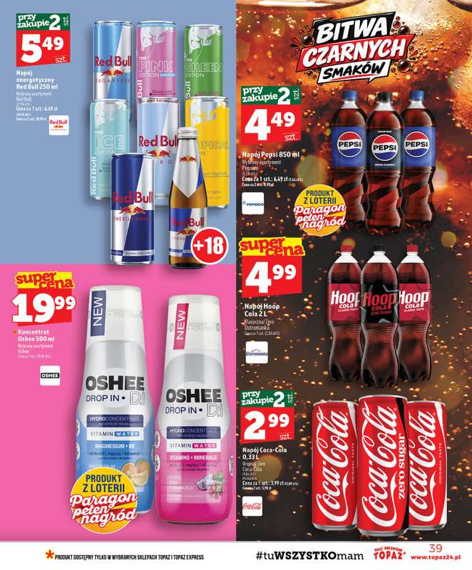 TOPAZ - gazetka promocyjna Gazetka od czwartku 10.09 do środy 16.09 - strona 39