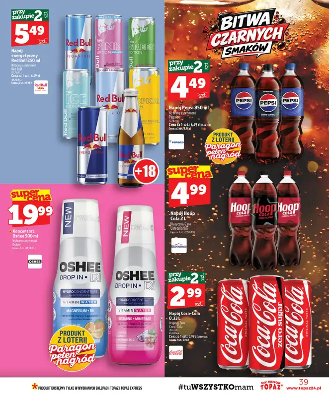 TOPAZ - gazetka promocyjna Gazetka od czwartku 10.09 do środy 16.09 - strona 39