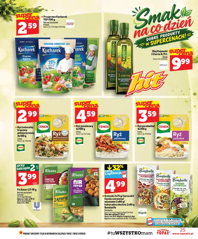 TOPAZ - gazetka promocyjna Gazetka od czwartku 10.09 do środy 16.09 - strona 25