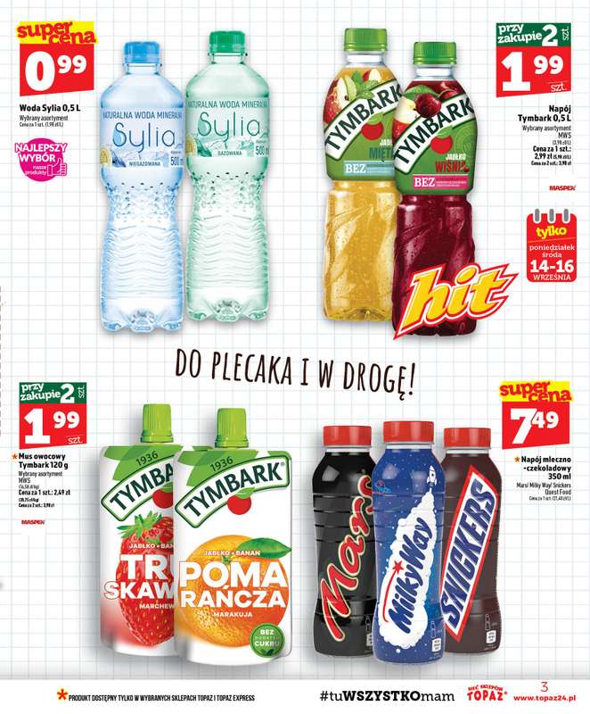 TOPAZ - gazetka promocyjna Gazetka od czwartku 10.09 do środy 16.09 - strona 3