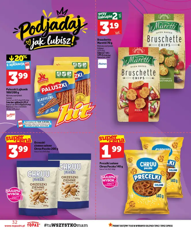TOPAZ - gazetka promocyjna Gazetka od czwartku 10.09 do środy 16.09 - strona 32