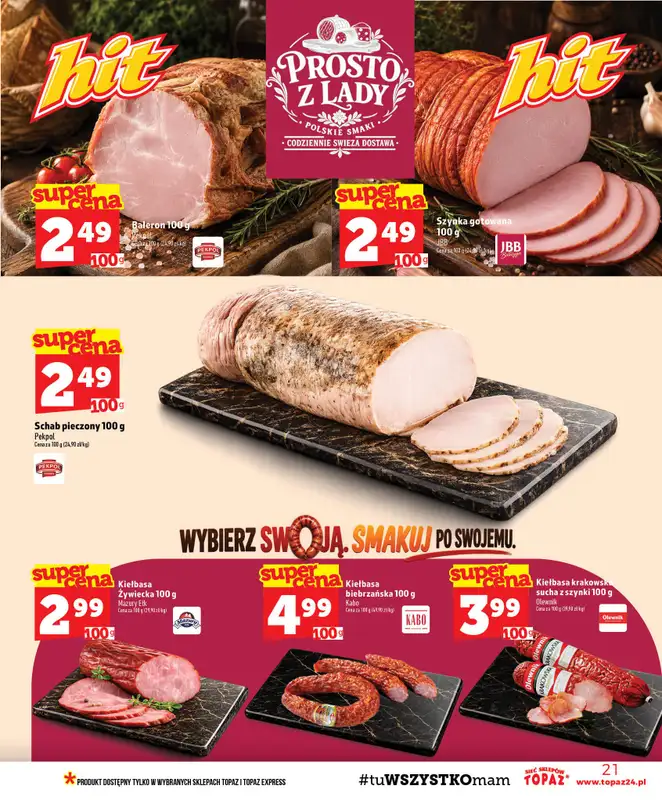 TOPAZ - gazetka promocyjna Gazetka od czwartku 10.09 do środy 16.09 - strona 21
