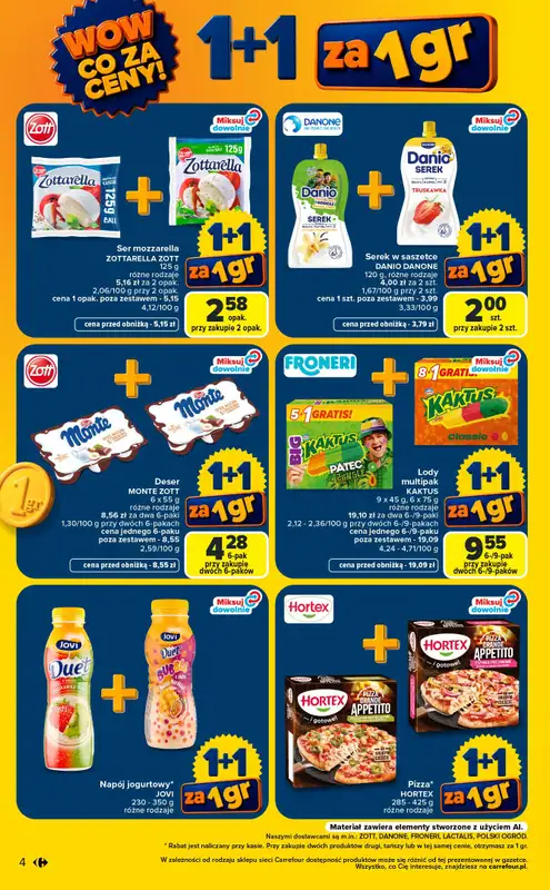 Carrefour - gazetka promocyjna Gazetka Wow co za ceny od poniedziałku 07.09 do soboty 12.09 - strona 4