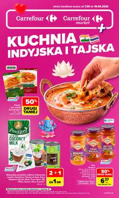 Carrefour - gazetka promocyjna Gazetka Kuchnia indyjska i tajska od poniedziałku 07.09 do soboty 19.09