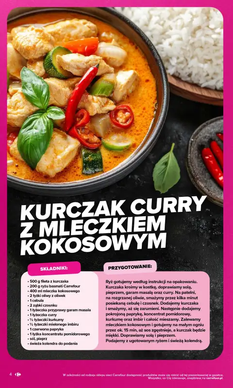 Carrefour - gazetka promocyjna Gazetka Kuchnia indyjska i tajska od poniedziałku 07.09 do soboty 19.09 - strona 4