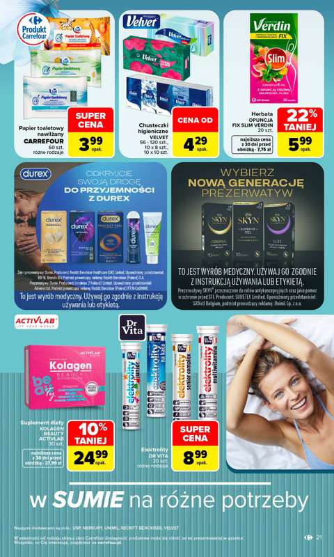 Carrefour - gazetka promocyjna Gazetka Siebie znasz najlepiej od poniedziałku 07.09 do soboty 19.09 - strona 21